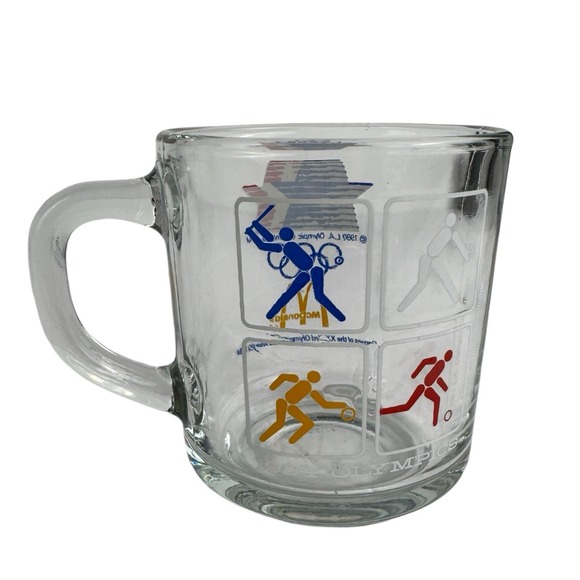 McDonald's Other - 1984 McDonald's LA Olympics Cup Mug Baseball Basketball Soccer‎ E72Q